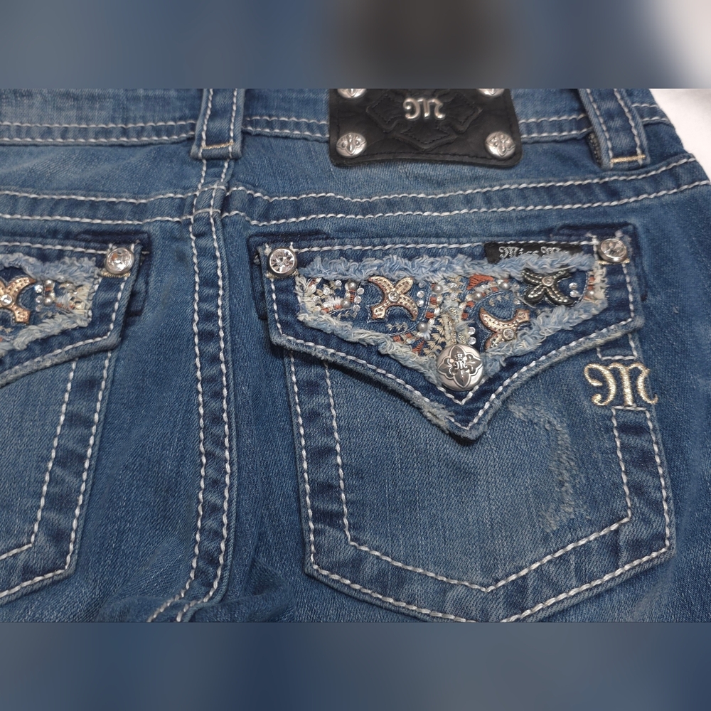 Miss Me Jeans W30 L33 Womens Signature Boot - Designer Embellished Denim Pants